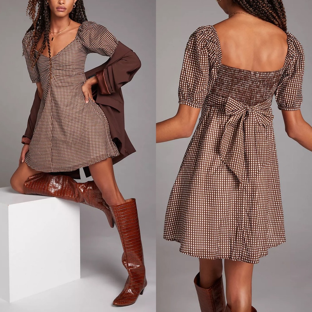 Faithfull the Brand Checked Mini Dress